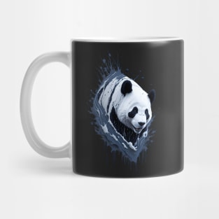 Splash Art of a Playful Panda Bear Mug